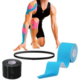 Bandes De Kinésiologie, Strap Bande Kinesiologie, Tape Kinesiologie, Bande De Kinésiologie De Sport, 2 Rouleaux Bande Adhesiv