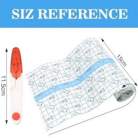 2 PCS Pansement Transparents Imperméables,15cm*2m Bandage élastique,Pansement Tatouage Respirant,Pansement Etanche à Usage Mé