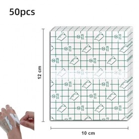 JOCXZI Bandage Soin Tatouage - 50 Feuilles Pansement Etanche,Bandage Adhésif Extensible,Tatouages Bandage étanche Transparent