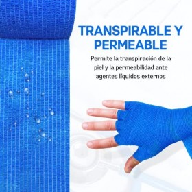 Bandage cohésif auto-adhésif 5 cm 4.5 m,Bandage élastique et élastique pour les doigts, les poignets, la cheville et le bras,