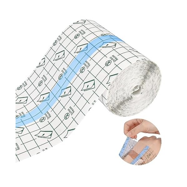 ACWOO Bandage Transparent Imperméable, 60 Pièces Transparent Adhésif Médical Bandage, Imperméable Tatouées Bandage, Transpare