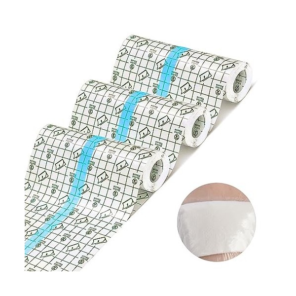 ACWOO Bandage Transparent Imperméable, 60 Pièces Transparent Adhésif Médical Bandage, Imperméable Tatouées Bandage, Transpare