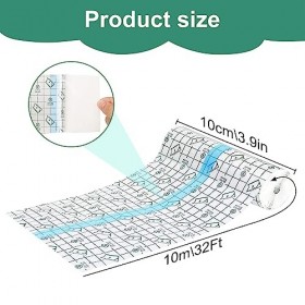 SPERMUOY Transparent Adhésif Médical Bandag,10cm x 10m Transparent Pansement Bandage,adhésif film transparent plaie pour tato