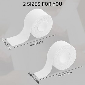 RAFIYU Tape Sport Lot de 4 rouleaux de bandes adhésives adhésives pour le sport, bandage de sport, 3,8 cm x 10 m, 2,5 cm x 10