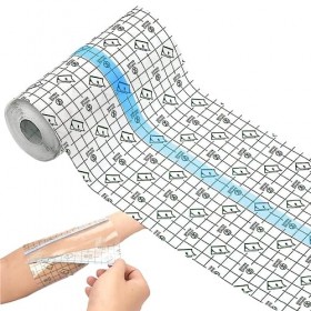 ANAMPION Pansement Tatouage Waterproof 15 cm x 2 m , Rouleau de Film Imperméable Antibactérien Bandages,Transparent Pansemen