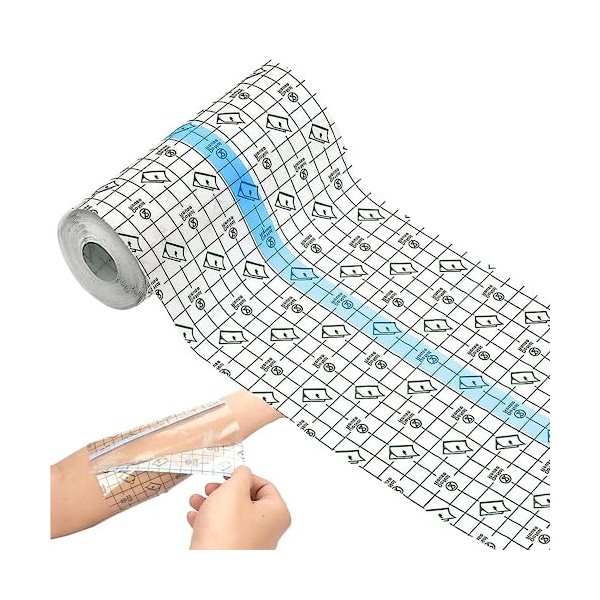 ANAMPION Pansement Tatouage Waterproof 15 cm x 2 m , Rouleau de Film Imperméable Antibactérien Bandages,Transparent Pansemen