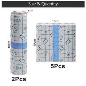 FINEASY Pansement Tatouage Étanche,Pansement Waterproof 2PCS 15cm x 1m avec 5PCS 10 x 10cm,Ruban Adhésif Médical,Bandage Tran