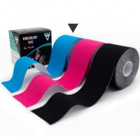 Kinesio Tape 5cm x 5,0m , Bande de Kinésiologie Hypoallergénique et Résistante à leau, Physio Tape Èlastique et très Adhési