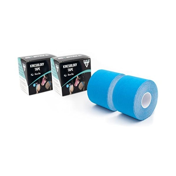 Kinesio Tape 5cm x 5,0m , Bande de Kinésiologie Hypoallergénique et Résistante à leau, Physio Tape Èlastique et très Adhési