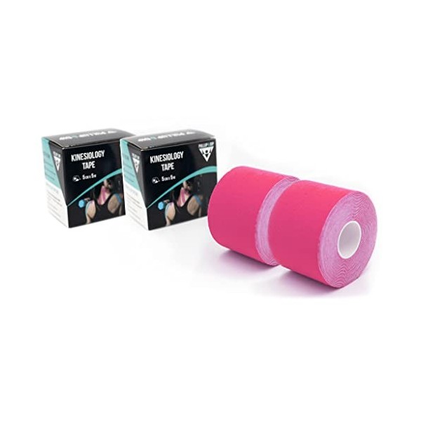 Kinesio Tape 5cm x 5,0m , Bande de Kinésiologie Hypoallergénique et Résistante à leau, Physio Tape Èlastique et très Adhési