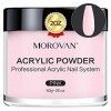 Morovan Poudre acrylique professionnelle - 56,7 g - Poudre polymère pour ongles en acrylique - Pour extensions dongles - Ros