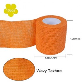 SCLLNDA 10 Rouleaux Bandage Autoadhésif Bande Cohésive Elastique 5cmx4.5m Bandage Medical Bandage de Sport Bandage Cohésif po
