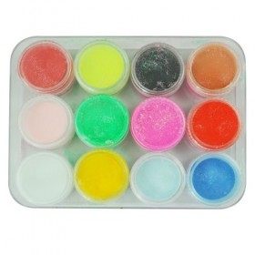 PARMI 12 couleurs de mélange poudre acrylique pour lart dongles