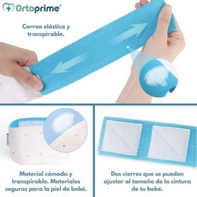 OrtoPrime Ceinture Hernie Ombilicale Bébé CONFORT - Ceinture Bébé Nombril - Bande Nombril Bébé - Ceinture Ombilicale Bébé Pro