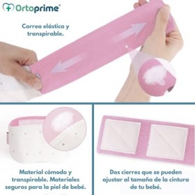 OrtoPrime Ceinture Hernie Ombilicale Bébé CONFORT - Ceinture Bébé Nombril - Bande Nombril Bébé - Ceinture Ombilicale Bébé Pro