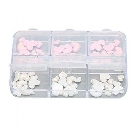 Décoration Dongles en Forme de Cœur 3D - Accessoires Dongles de Manucure en Résine de Plusieurs Tailles avec un Design de C