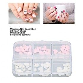 Décoration Dongles en Forme de Cœur 3D - Accessoires Dongles de Manucure en Résine de Plusieurs Tailles avec un Design de C