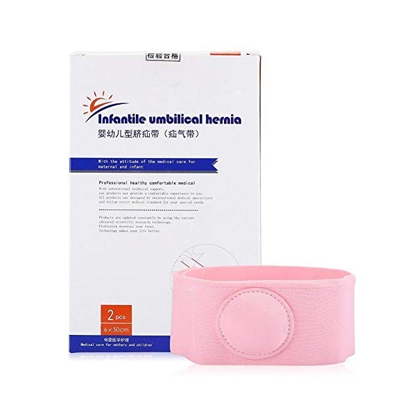 Bande de Nombril de Bébé, 2pcs Ceinture de Hernie Ombilicale Traitement de la Hernie Traitement des Enfants Nourrisson Ceintu