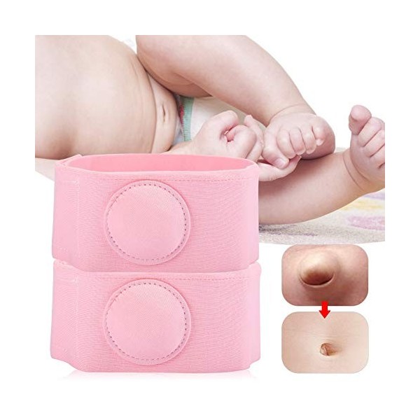 Bande de Nombril de Bébé, 2pcs Ceinture de Hernie Ombilicale Traitement de la Hernie Traitement des Enfants Nourrisson Ceintu