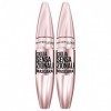 Maybelline New York Mascara Volumisant Ciglia Sensationnelle, Effet éventail pour cils Folte, Lot de 2 pièces, Noir