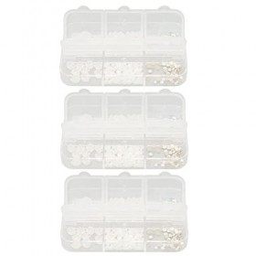 3 Boîte DIY Nail Art Faux Perle Strass À La Mode En Forme De Fleur Nail Charm Décoration pour Nail Artist, Nail Art Décoratio