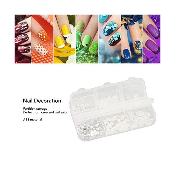 3 Boîte DIY Nail Art Faux Perle Strass À La Mode En Forme De Fleur Nail Charm Décoration pour Nail Artist, Nail Art Décoratio