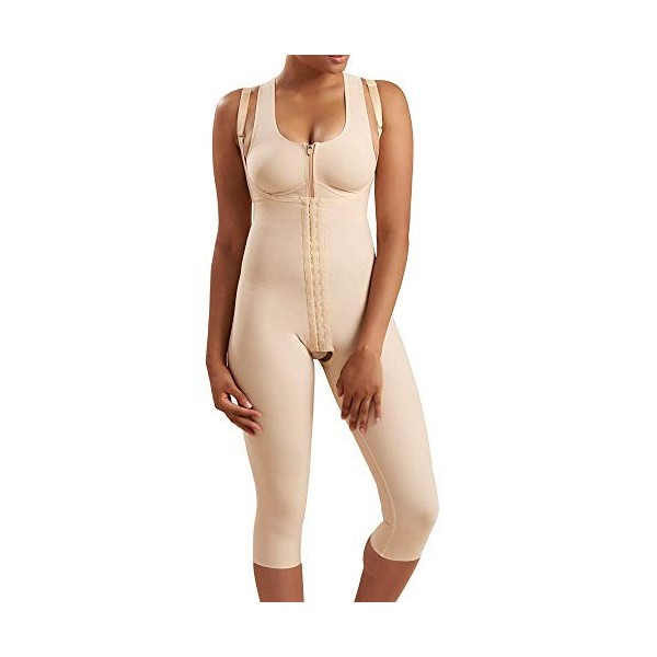 MARENA Recovery Ceinture de compression post-chirurgie mi-mollet avec dos haut - Beige - XX-Large