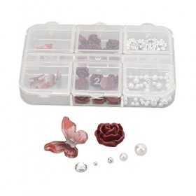 Charmes Dart Dongle 3D, Décorations Dongles 3D en Forme de Papillon de Fleur, Décorations de Manucure Portables Vintage av