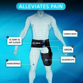 Bandage de hanche pour soulager la douleur sciatique, les ischio-jambiers, les ischio-jambiers, les quadriceps et l’arthrite 