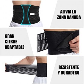 Ceinture lombaire pour homme - Ceinture de douleur au dos pour femme - Protection abdominale pour le travail - Compression or