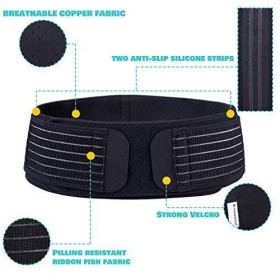 Thx4COPPER Ceinture de compression de la taille de la hanche sacrolimace réglable à compression, maintien pour soutien lombai