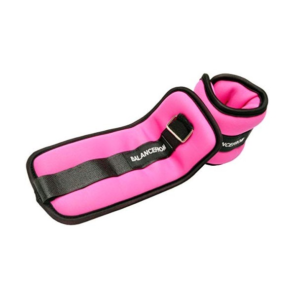 Balance Gofit Entièrement réglable Cheville Poignet Bras Jambe Poids, 0,5 Kilogram Chaque Paire 0,9 Kilogram , Rose