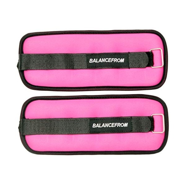 Balance Gofit Entièrement réglable Cheville Poignet Bras Jambe Poids, 0,5 Kilogram Chaque Paire 0,9 Kilogram , Rose