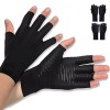 Donfri Gants Arthrose Sans Doigts Rheuma Gants de Compression Cuivre pour Arthrite, Tendinite, Soulagement de la douleur RSI,