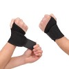 Attelle Bandage Poignet 1 Paire, Noir Poignet Musculation de Force Support Bandage élastique , Idéal pour Douleurs Articulair