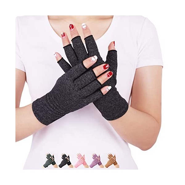 DISUPPO Gants Anti Arthritiques Gants de Compression Stretch Ergonomique,Mitaine pour Soulager Douleur et Fatigue et Favorise