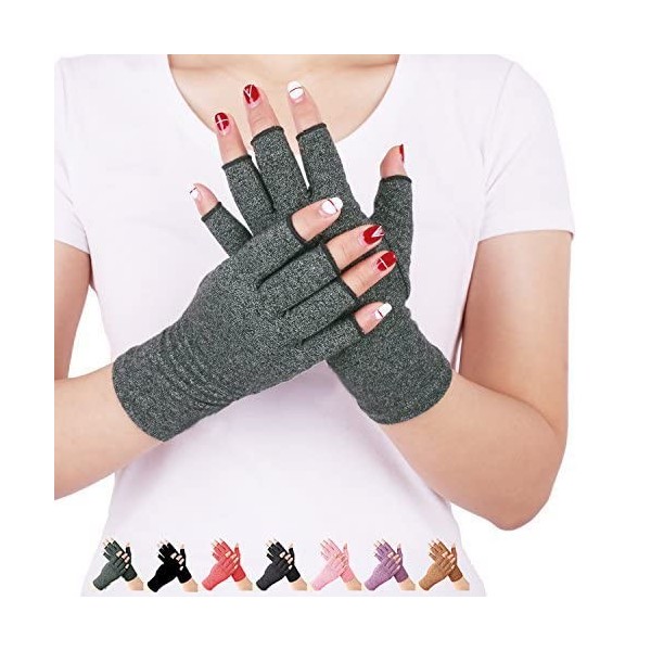 DISUPPO Gants Anti Arthritiques Gants de Compression Stretch Ergonomique,Mitaine pour Soulager Douleur et Fatigue et Favorise