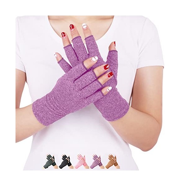 DISUPPO Gants Anti Arthritiques Gants de Compression Stretch Ergonomique,Mitaine pour Soulager Douleur et Fatigue et Favorise