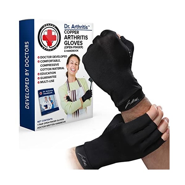 Dr. Arthritis - Gants Arthrose Femme Homme Conçus par des Médecins, Gants de Compression, Soulage les Douleurs Syndrome du Ca