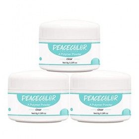 PEACECOLOR Kit complet dongles pour ongles - 3 x 8 g - Transparent