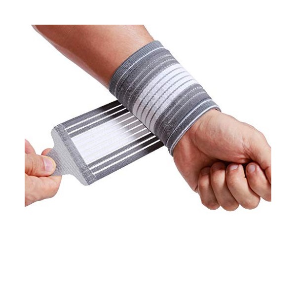 NEOtech Care Protège-poignet de marque Ultra léger, élastique et respirant - Compression AJUSTABLE - Bracelet pour tennis, go