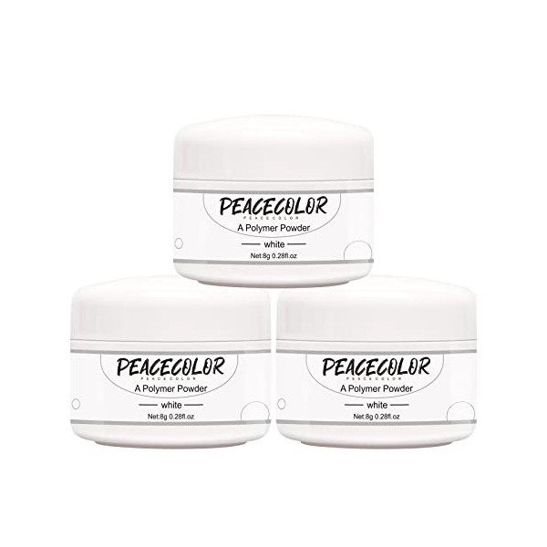 PEACECOLOR Kit complet dongles pour ongles - 3 x 8 g - Transparent
