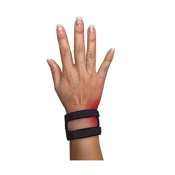 WristWidget® Black Adjustable Wrist Brace for TFCC Tears, One Size fits most. For Left and Right Wrists, Support for Weight 