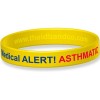 The ID Band Company Bracelet en silicone pour alerte médicale asthmatique Taille M, jaune, jaune