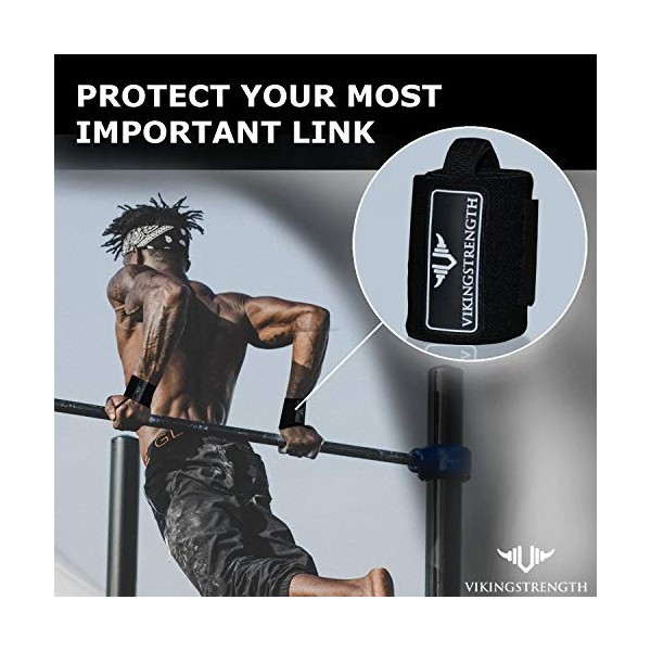 Vikingstrength Wrist Brace Support for Weight Lifting, Crossfit, Bodybuilding and Fitness. Premium Quality Wrist Wraps for...