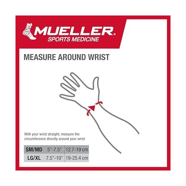 Mueller Patterson Medical Stabilisateur de poignet pour canal carpien Taille L/XL