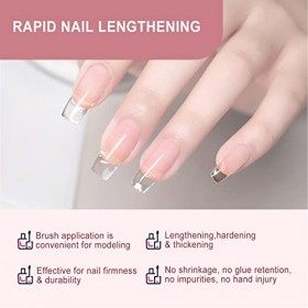 Kit de Fibre de Verre 15 Ml Gel Dextension et 10 Pièces Dextensions Dongles en Fibre de Verre de Soie pour Femmes Bricolag