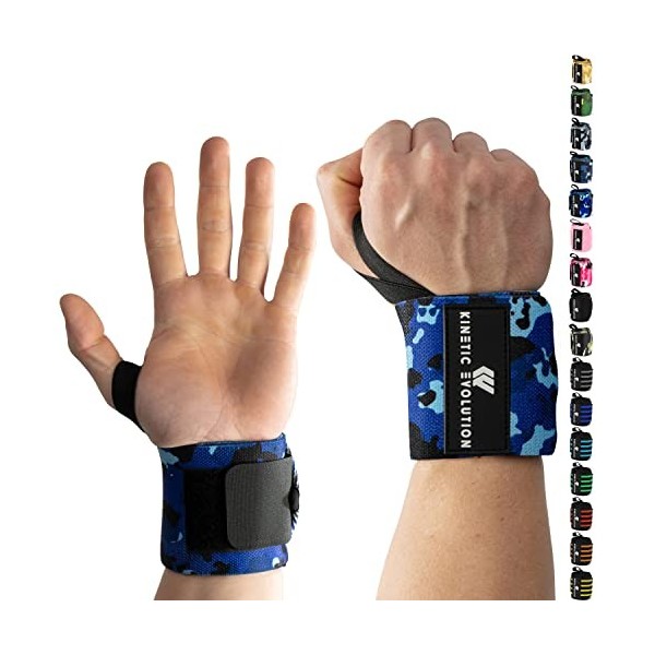 KINETIC EVOLUTION Bandages de poignet rayures bleu clair Attelles pour main et poignet