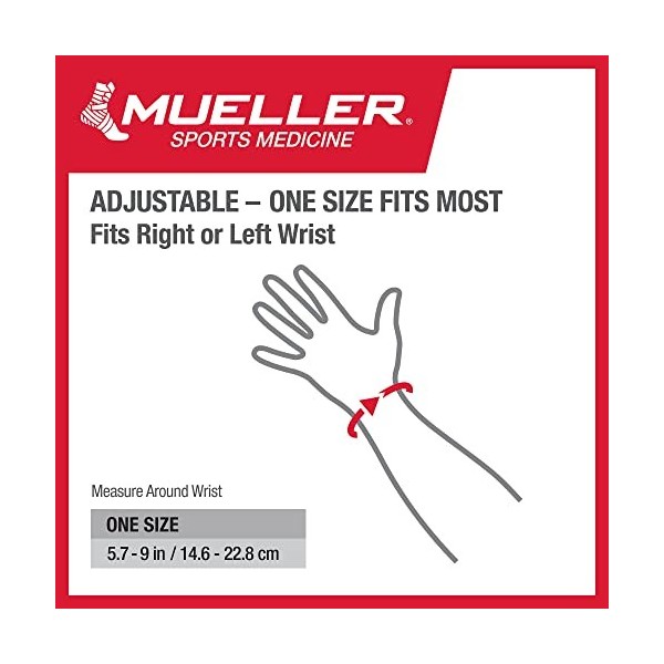 Mueller Sports Medicine Support de poignet Noir Taille unique