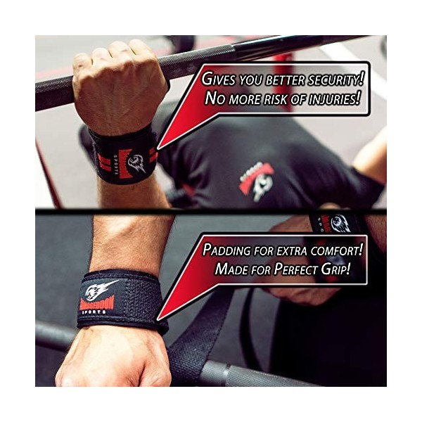 Musculation - Bracelet Fitness & CrossFit - Bandes de poignet - Musculation  - Attelle